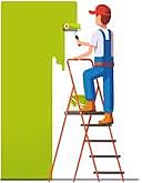 Pintura de espacios oscuros en la planta