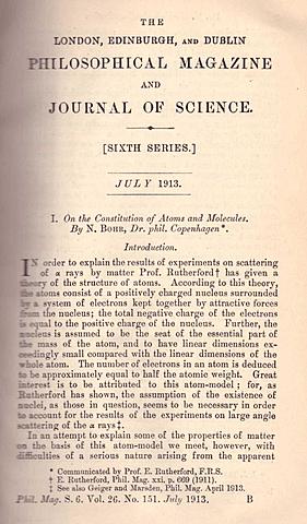 Niels Henrik David Bohr, Correspondence Principle (Born: October 7, 1885 - Died: November 18,1962)