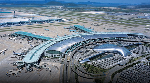 Incheon International Airport: The primary airport to handle major-scale air traffic.