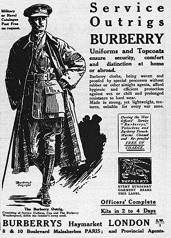 Burberry Trench Coat - Fashionable and functional uniform alternative for army officers