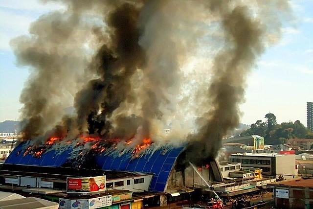Incendio en el Mercado Central de Concepción