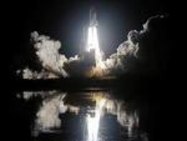 NASA blasts off Space Shuttle Endeavor.