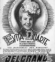 Evita en Radio Belgrano