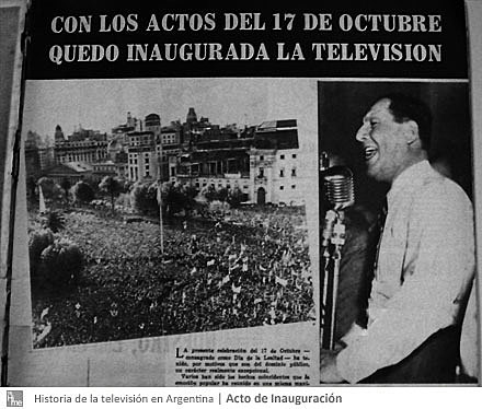 Inauguración de la TV argentina