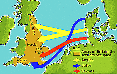 When did the Anglo-Saxons invade Britain?