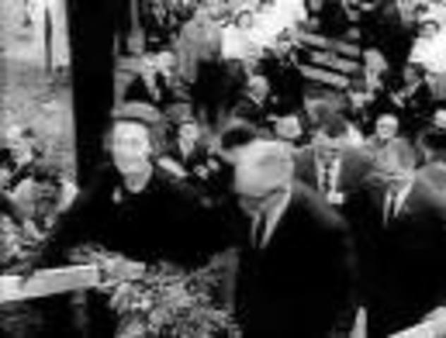 Barry Goldwater runs on a conservative platform and loses to LBJ in a landslide.