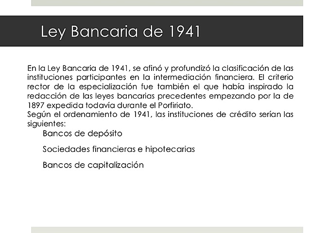 Ley Bancaria de 1941