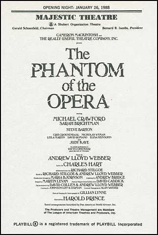 Phantom of the Opera opened in Broadway