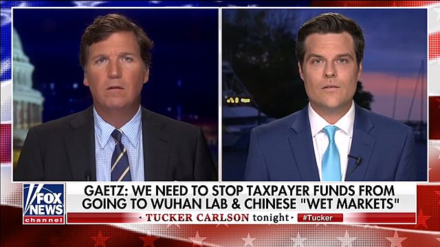 Matt Gaetz reported funding of Wuhan labs.