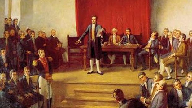 Anuncio de la formación de una junta integrada por criollos presidida por el virrey