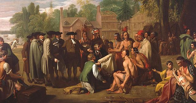Signing of treaties with Native Americans