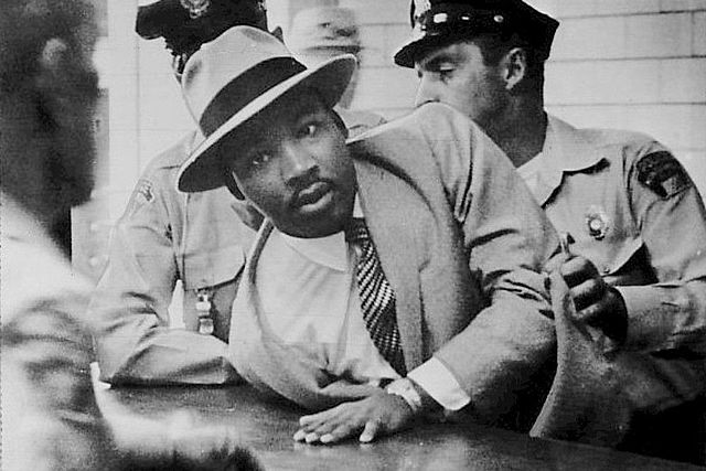 Martin Luther King arrested and jailed