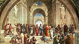 Timeline: Mayores exponentes: principios de la filosofía occidental hasta el medioevo.