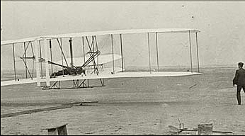 Wright Brothers make first airplane flight