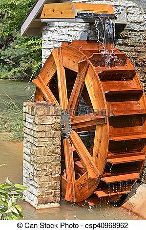 Existía una amplia difusión de la rueda hidráulica vertical.