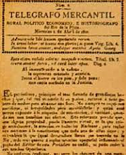 Columnista e impulsor del periódico "Telégrafo Mercantil"