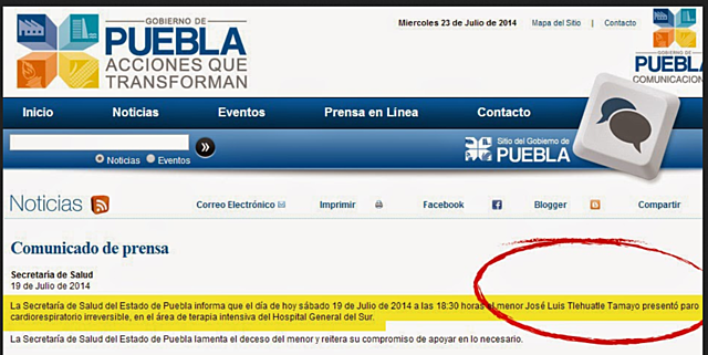 Gobierno de Puebla niega hechos en Chalchihuapan