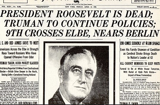 Franklin D. Roosevelt Dies