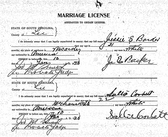 Marriage Licenses