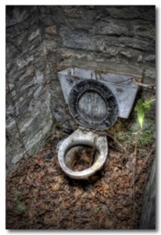 The first toilet to be discovered.