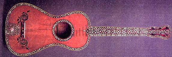 Una guitarra de 6 cuerdas sencillas