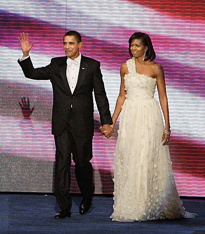Becomes First African-American First Lady of the United States.