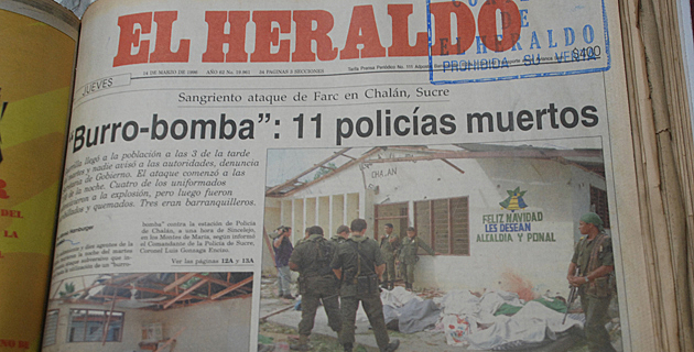 El "burro bomba" de las Farc