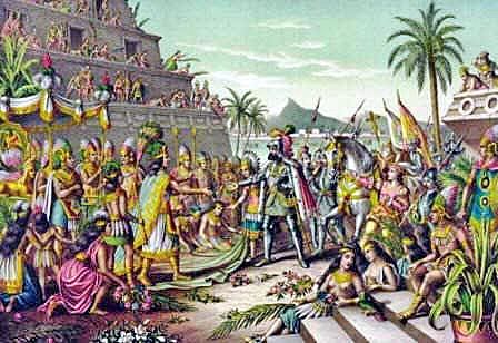 Hernan Cortes Arrives in Tenochtitlan