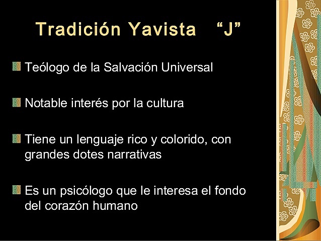 Tradición Yavhista (J) del Pentateuco