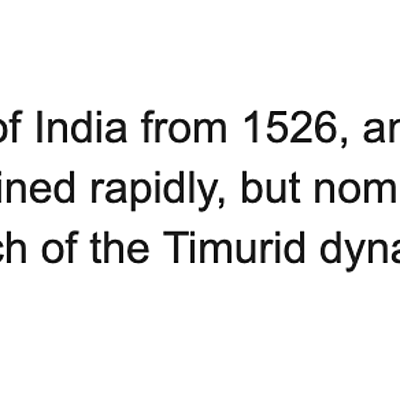 Timeline: Mughal Empire Timeline