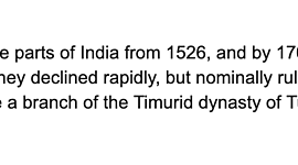 Timeline: Mughal Empire Timeline