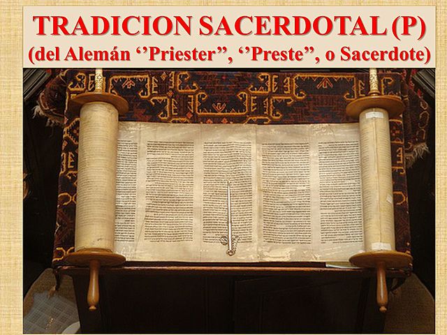 Fin de la redacción Sacerdotal (P)