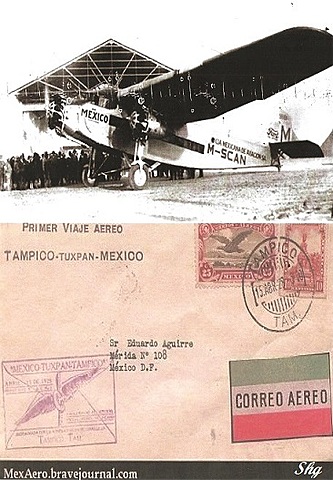 Primer vuelo con avión Lincoln Standard con destino a Tampico