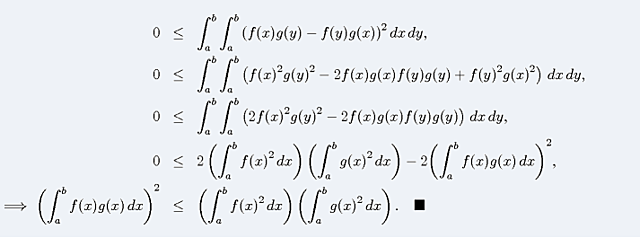 Desigualdad de integrales de Bunyakovsky
