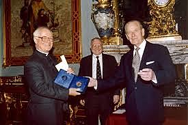 Queen Elizabeth II knighting John Polkinghorne