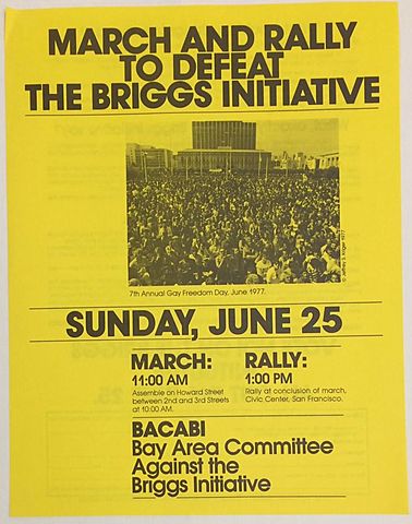 The Briggs Initiative was defeated