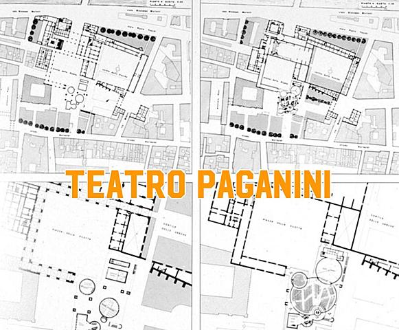 Teatro Paganini en la plaza de la Pilotta (proyecto)