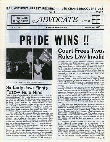 The Advocate founding issue