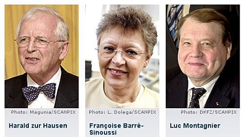 Hausen, Barré-Sinoussi y Montagnier