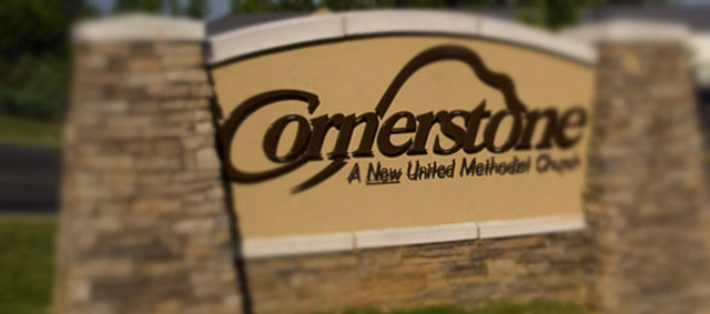 cornerstone church was built by someone besides the mormons