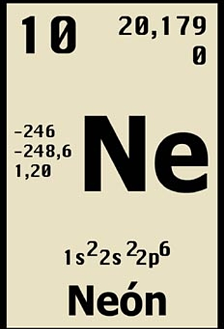 Neón (Ne) fué descubierto por William Ramsay y Morris Travers en Londres inglaterra.por la desintalacion fraccionada del aire líquido , pero sin la misma cantidad de calor