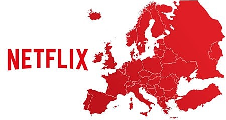 Servicios de Netflix  en algunos países de Europa,