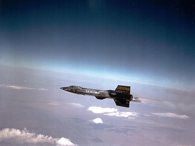 North_American_X-15, the first suborbital flight