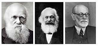 Sigmund Freud, Karl Marx, and Charles Darwin Influence