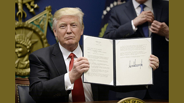 Pres. Trump issues Executive Order 13769 Protecting the Nation from Foreign Terrorist Entry into the United States.