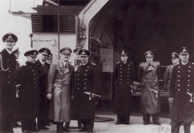 Hitler Inspection of the Bismarck