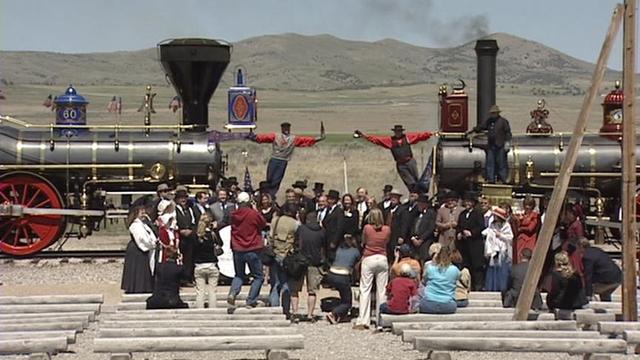Transcontinental Railroad completed at Promitory Summit