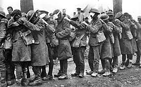 In the photo, we can see that soldiers had to suffer from numerous casualties.