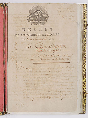 Constitution of 1791 (Dec 1 is to make this event put in order)