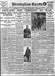 World War 1 begins -1